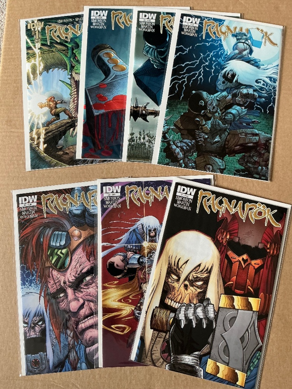 IDW Ragnarok 7 Comic Lot Issues 1-7 Walt Simonson